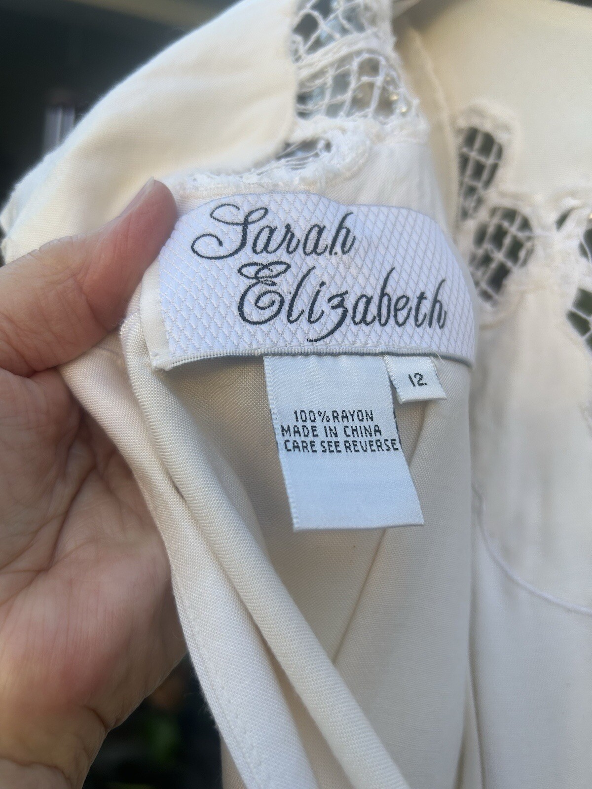 Vintage 90s Sarah Elizabeth Black/white Pearl Dress Size 12