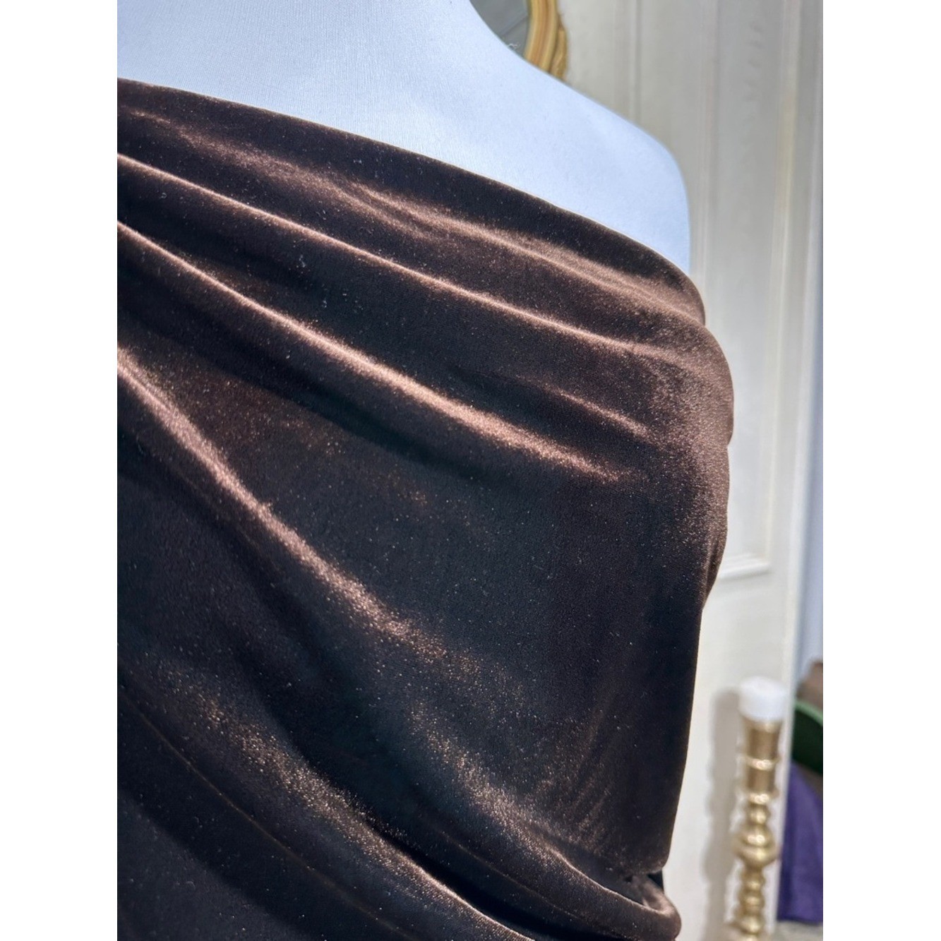 Lands’ End Top Size 2X Brown Velvet Vintage Whimsigoth Indie Sleaze