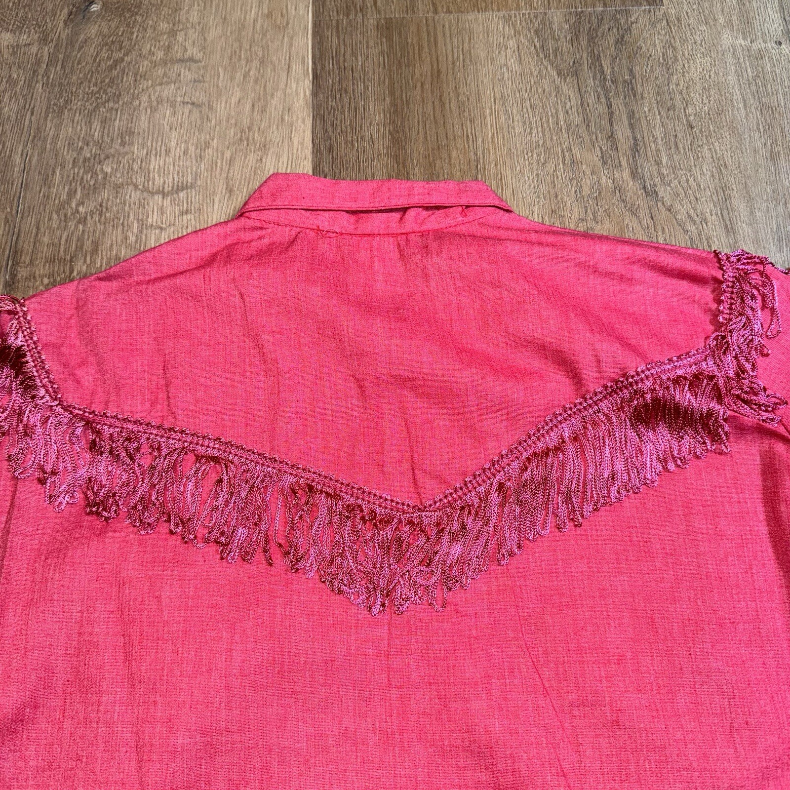 Vtg 70s Western Shirt Rockabilly Fringe Dolly Parton Cowgirl Rodeo Womens Small