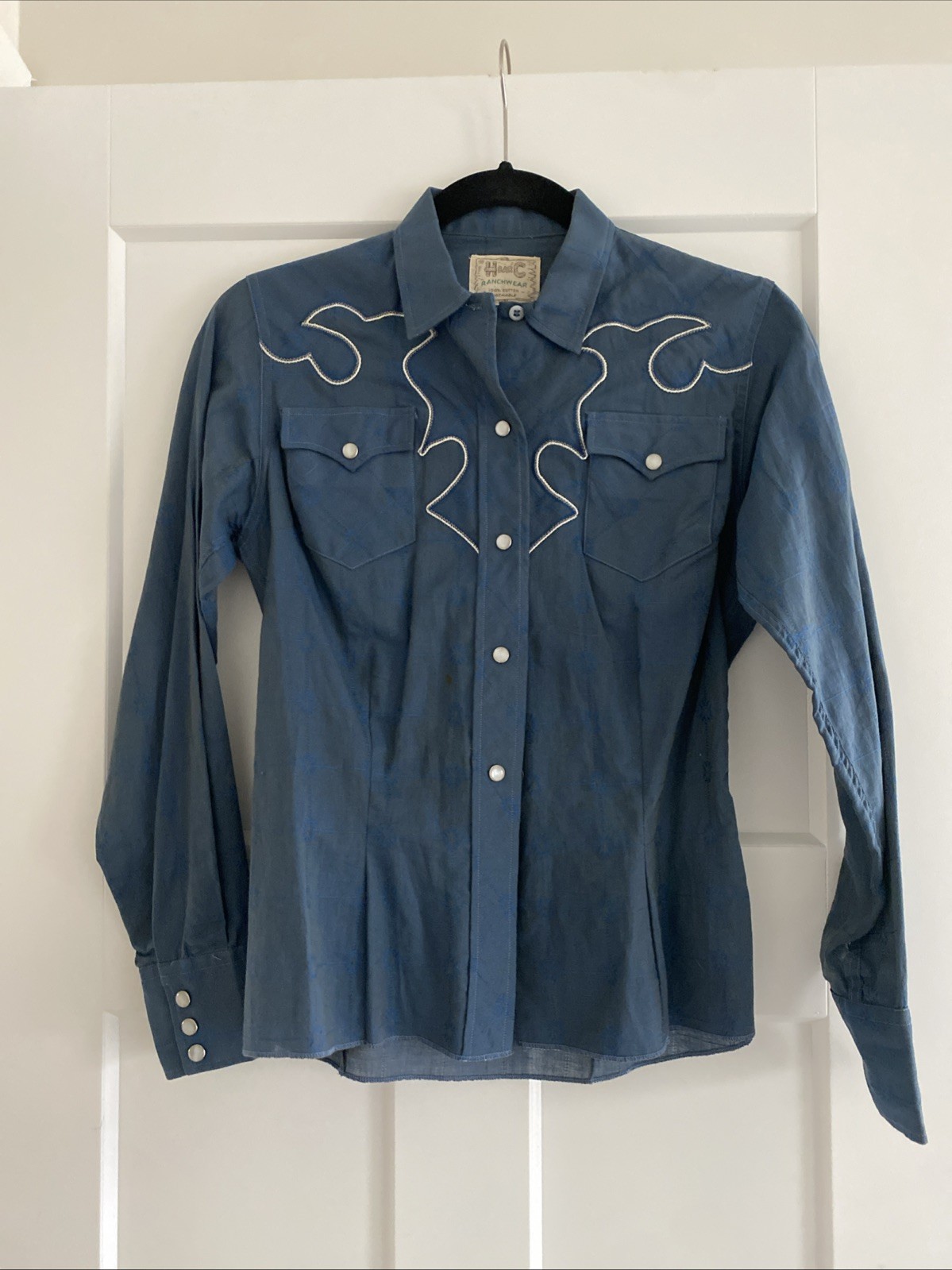 H Bar C California Ranchwear Western Pearl Snap Longsleeve Shirt Vintage