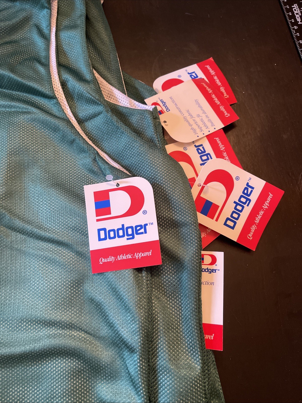 (9) Vtg 90s NOS Dodger Green/White Mesh Reversible Practice Jerseys Womens L/XL