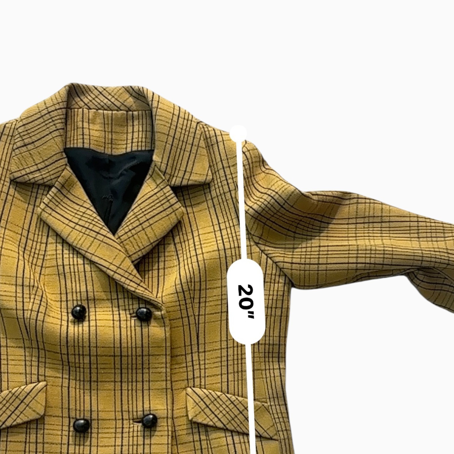 Vintage Adolphe Zelinka NY Virgin Wool Plaid Double Breasted Blazer ILGWU 60s