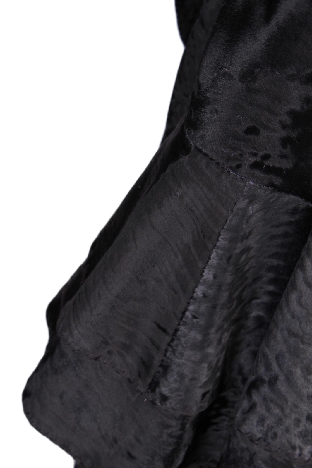 DENNIS BASSO Vintage Black Russian Broadtail Fur Coat – M/L – RET. $22k