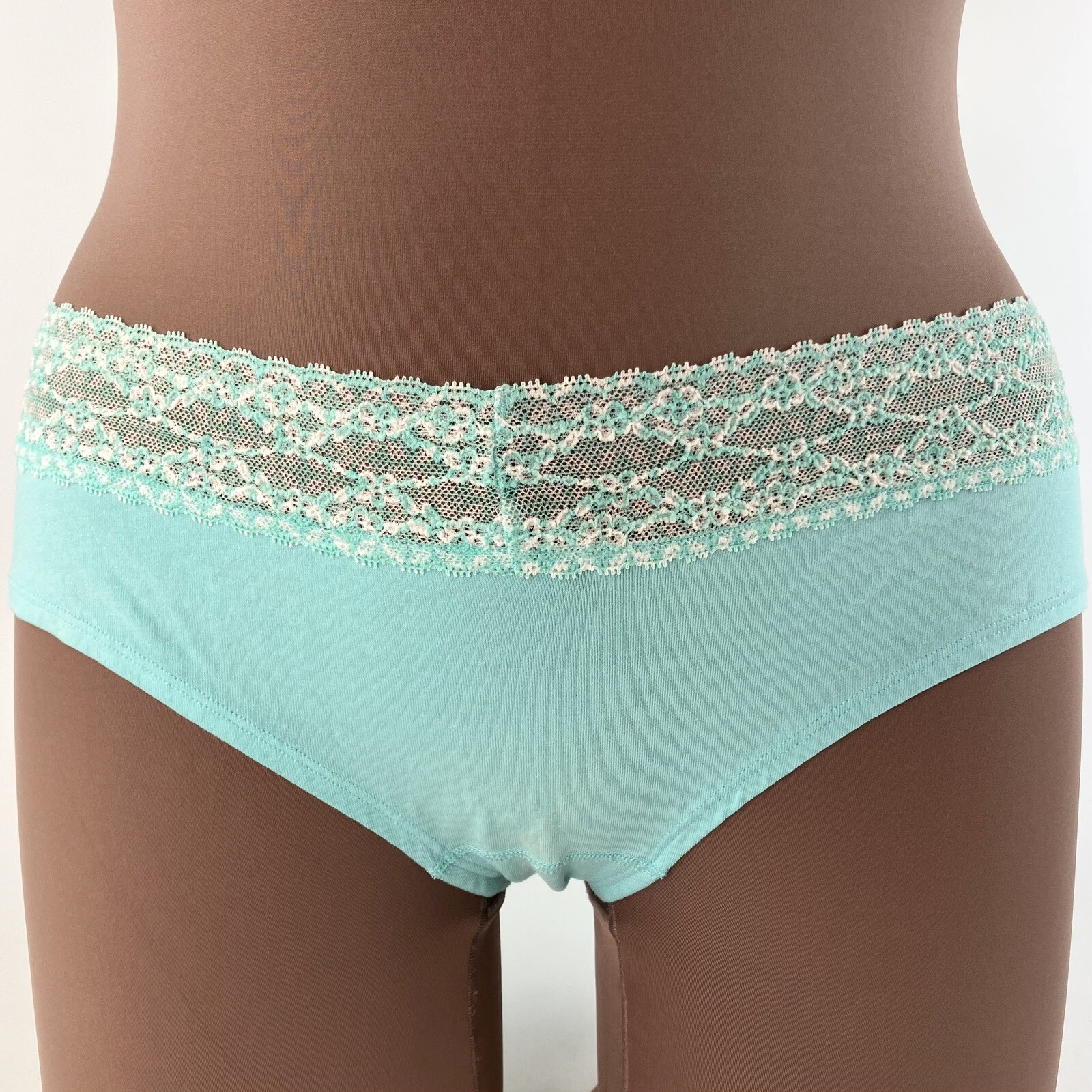 Victoria’s Secret Low Rise Hip Hugger Panties XL Lacey Cotton Briefs Vtg