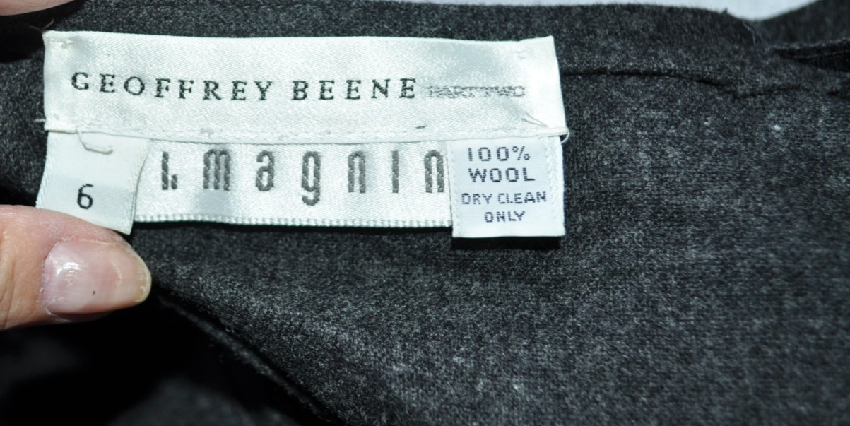 Vintage GEOFFREY BEENE Gray Shirt dress size 6 I magnin