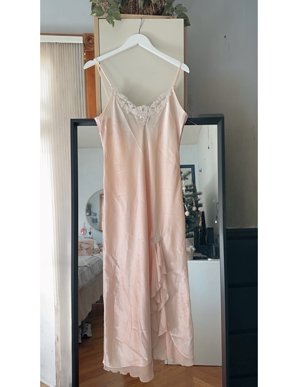 Vintage 90s Expressions Silky Lingerie Slip Dress