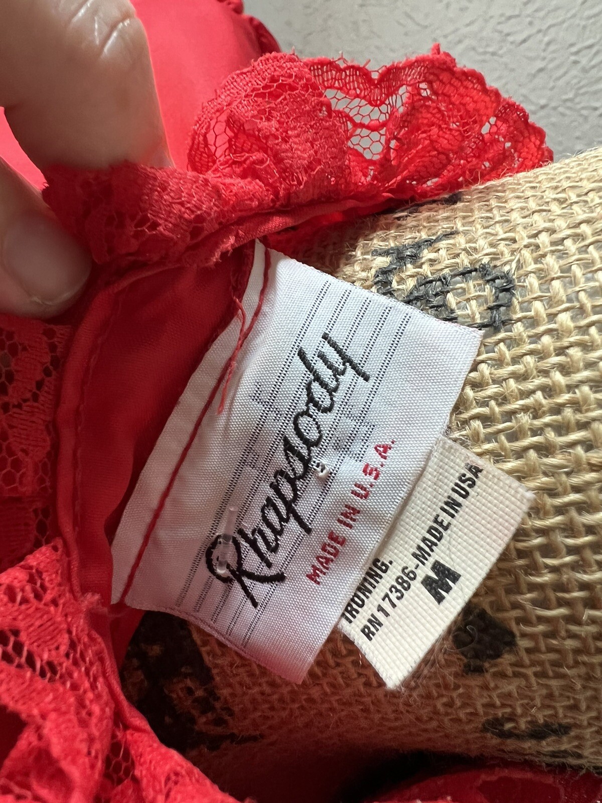 1970s Vintage Lipstick Red Ruffled 1980s 70s 80s Retro Dolly M Geek Secretary