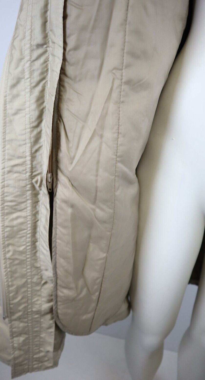 VINTAGE 80S 90S WOMEN’S BEIGE COAT – MONICA GRAY – REMOVABLE LINER & HOOD – S