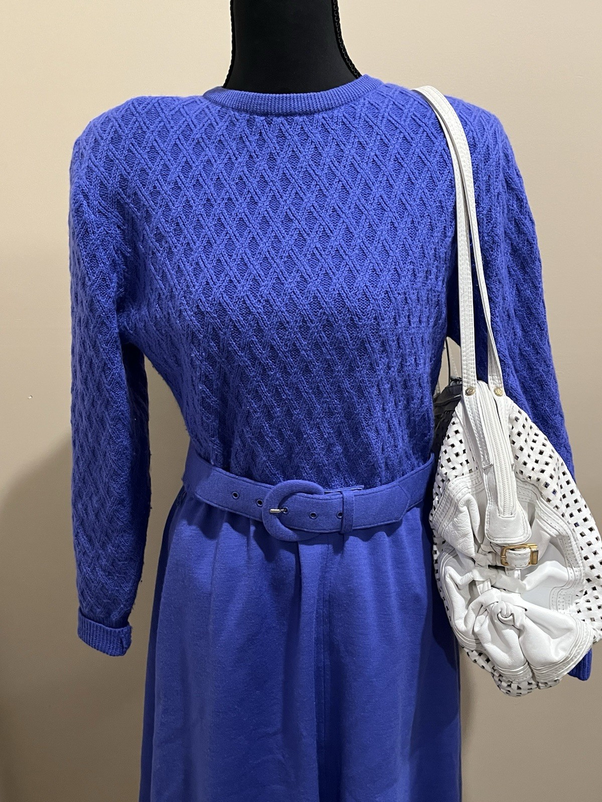 Purple #1980s Ciao Ltd wool sweater dress in excellent #vintage condition