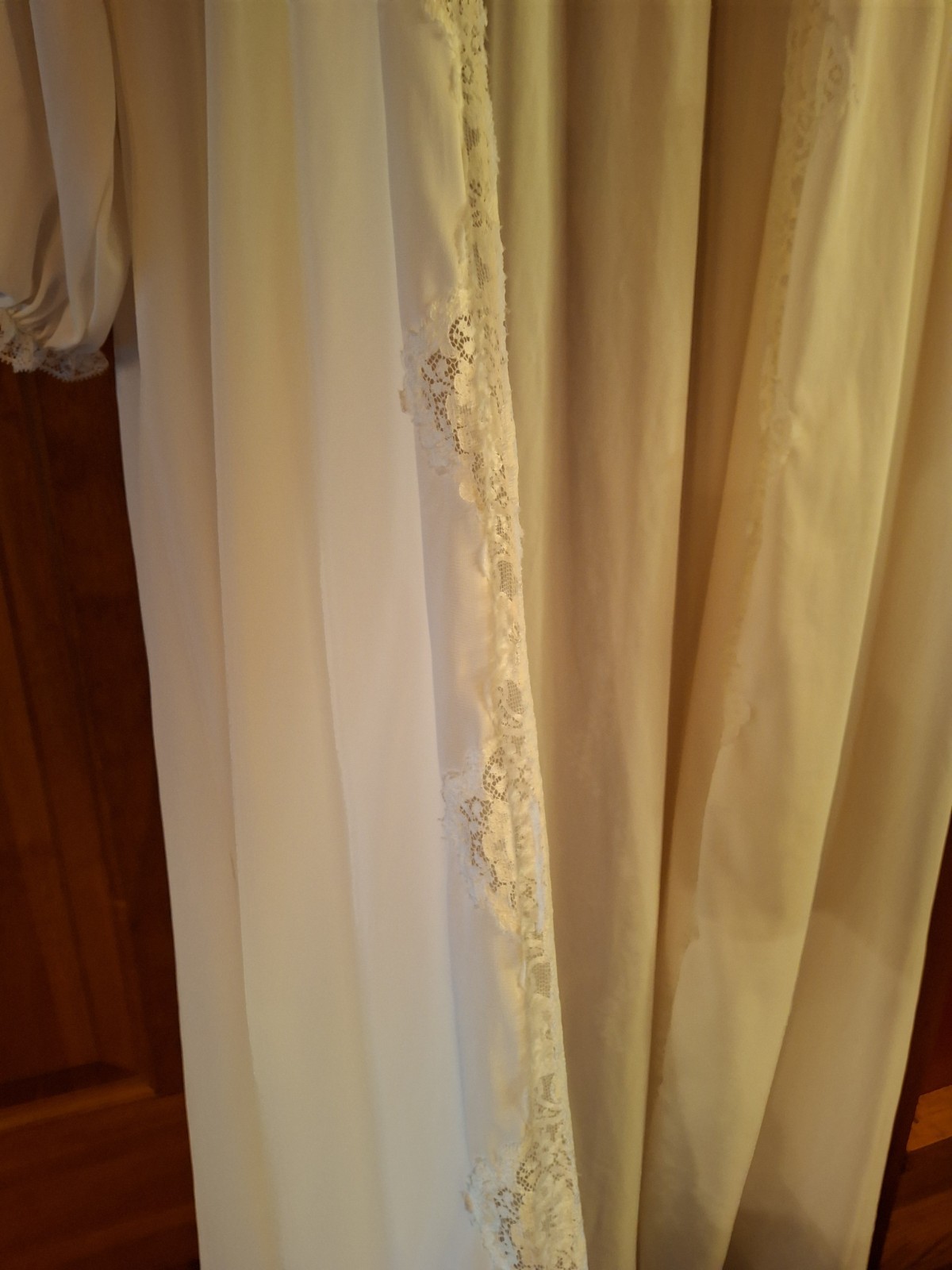 Vintage Charmode Robe White Sheer Sears & Roebuck Lace