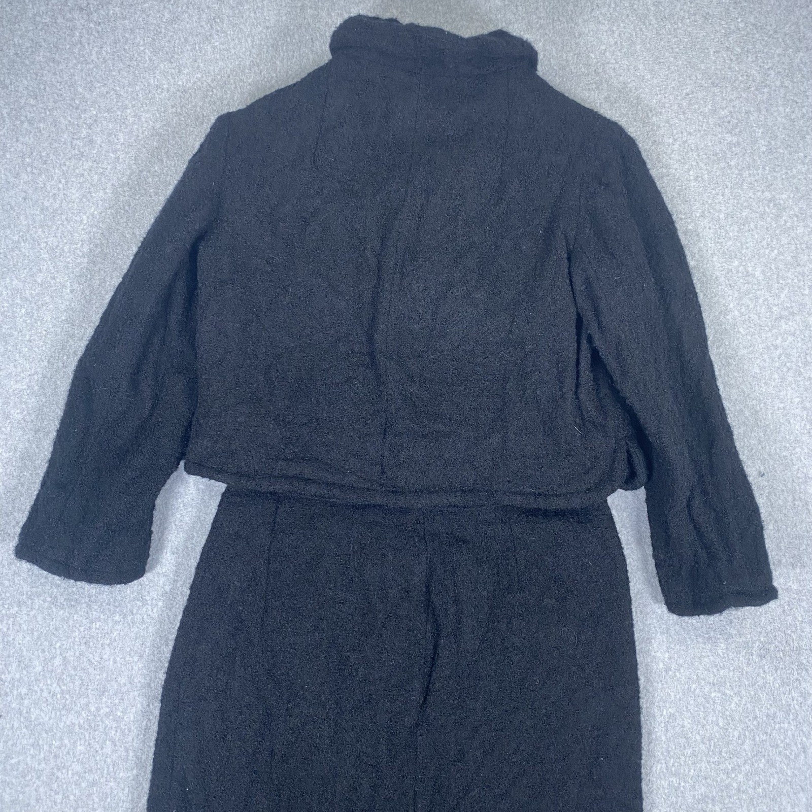 Lilli Ann Paris Bouclé Wool Suit Set 50s/60s Black Jacket Skirt Pom Pom Buttons