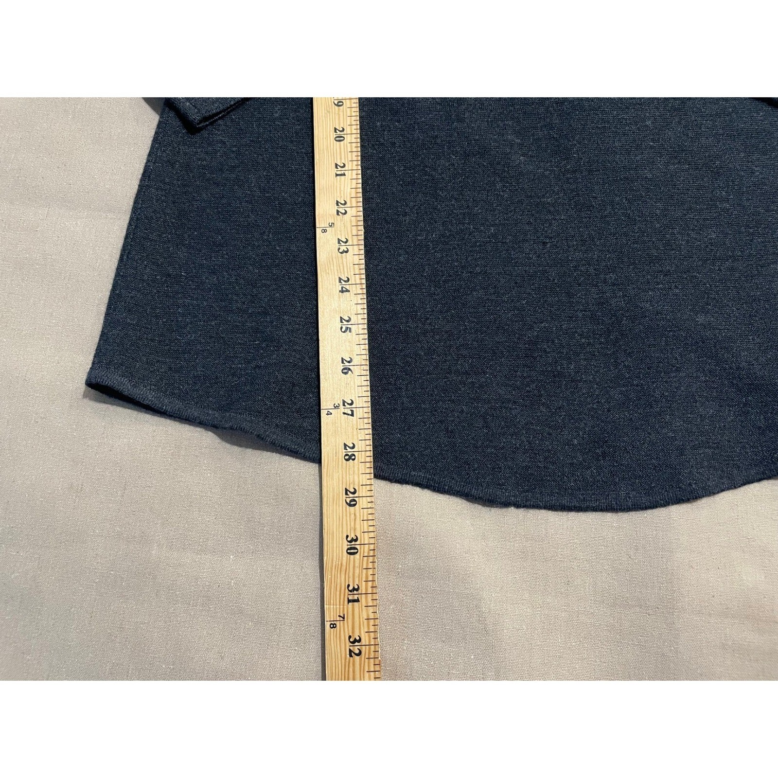 Eileen Fisher V Neck Tunic Top Sz M Black Merino Wool Capsule Minimalist Career