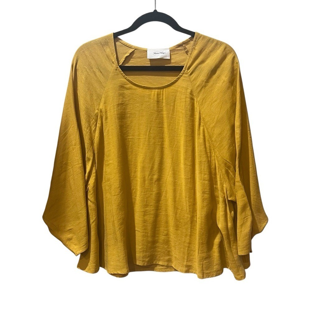America Vintage Mustard Yellow Women’s Loose Fitting Top M/L