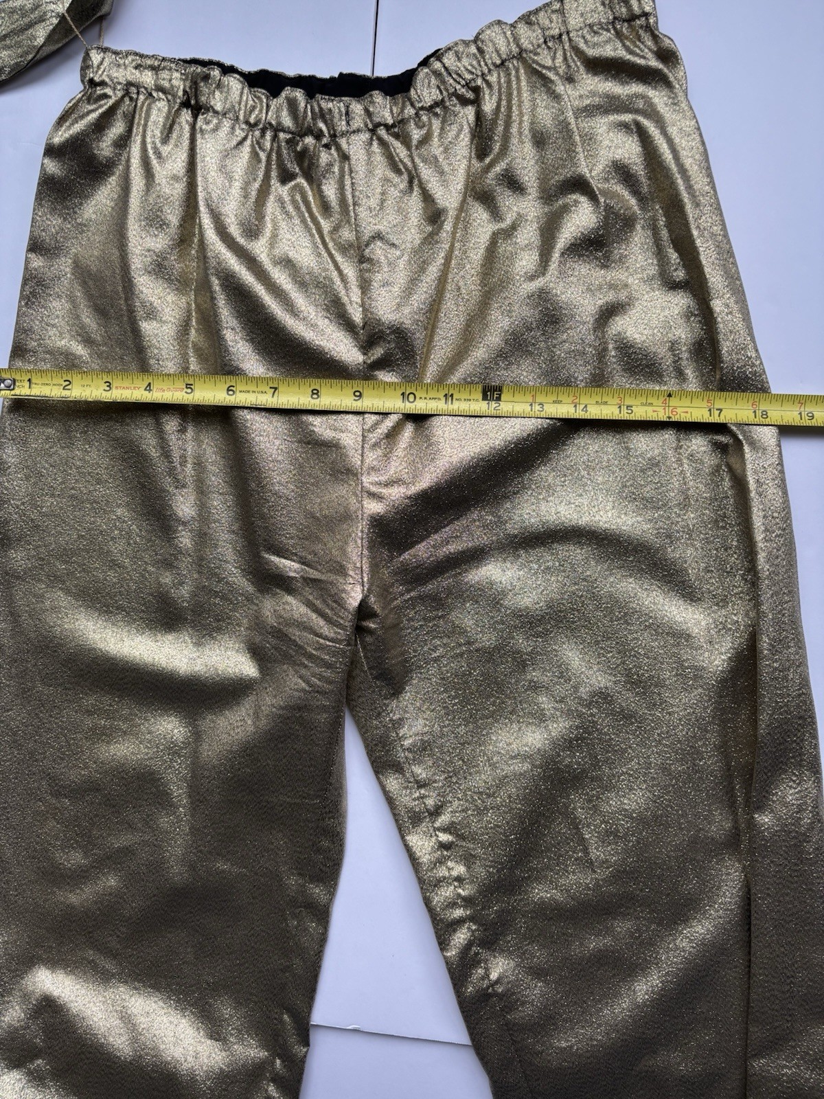 Vintage Malbe Original 2Pc Belted Pant Suit Gold Tank Top & Pants See Note