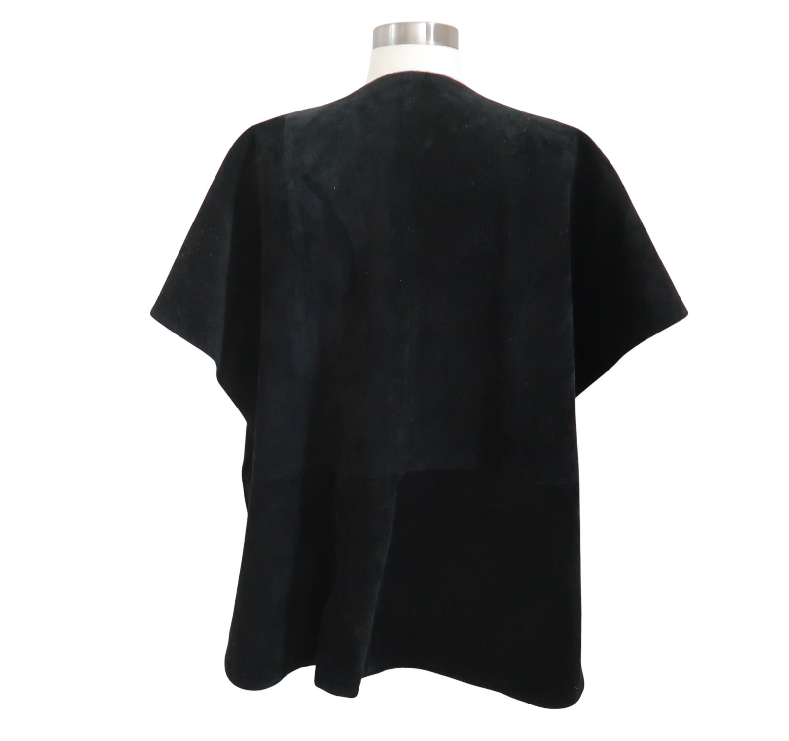 vtg 70s GINO PAOLI black suede cape