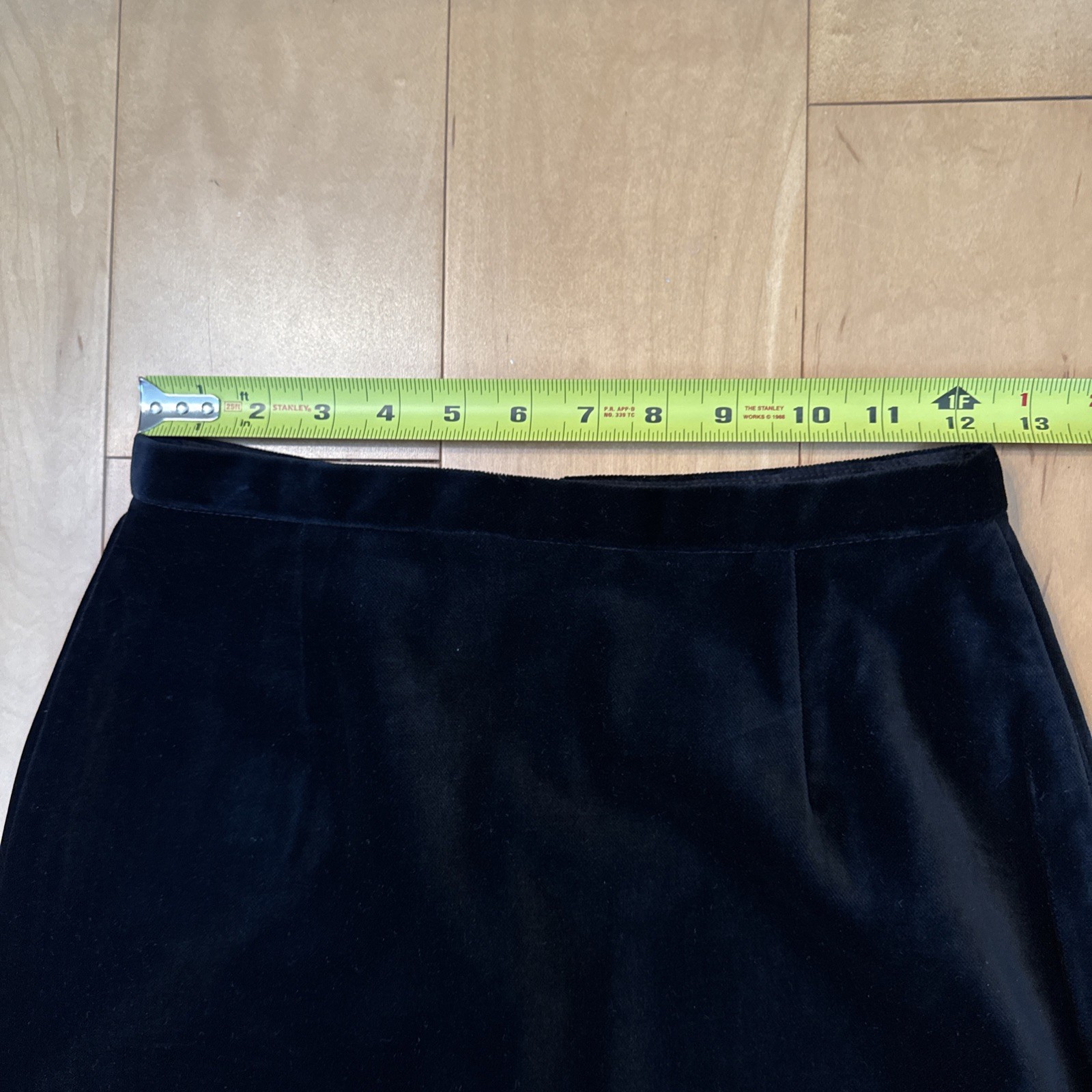 VINTAGE VELVET Laura Ashley Vintage Size 6 See Measurements Black Straight Skirt