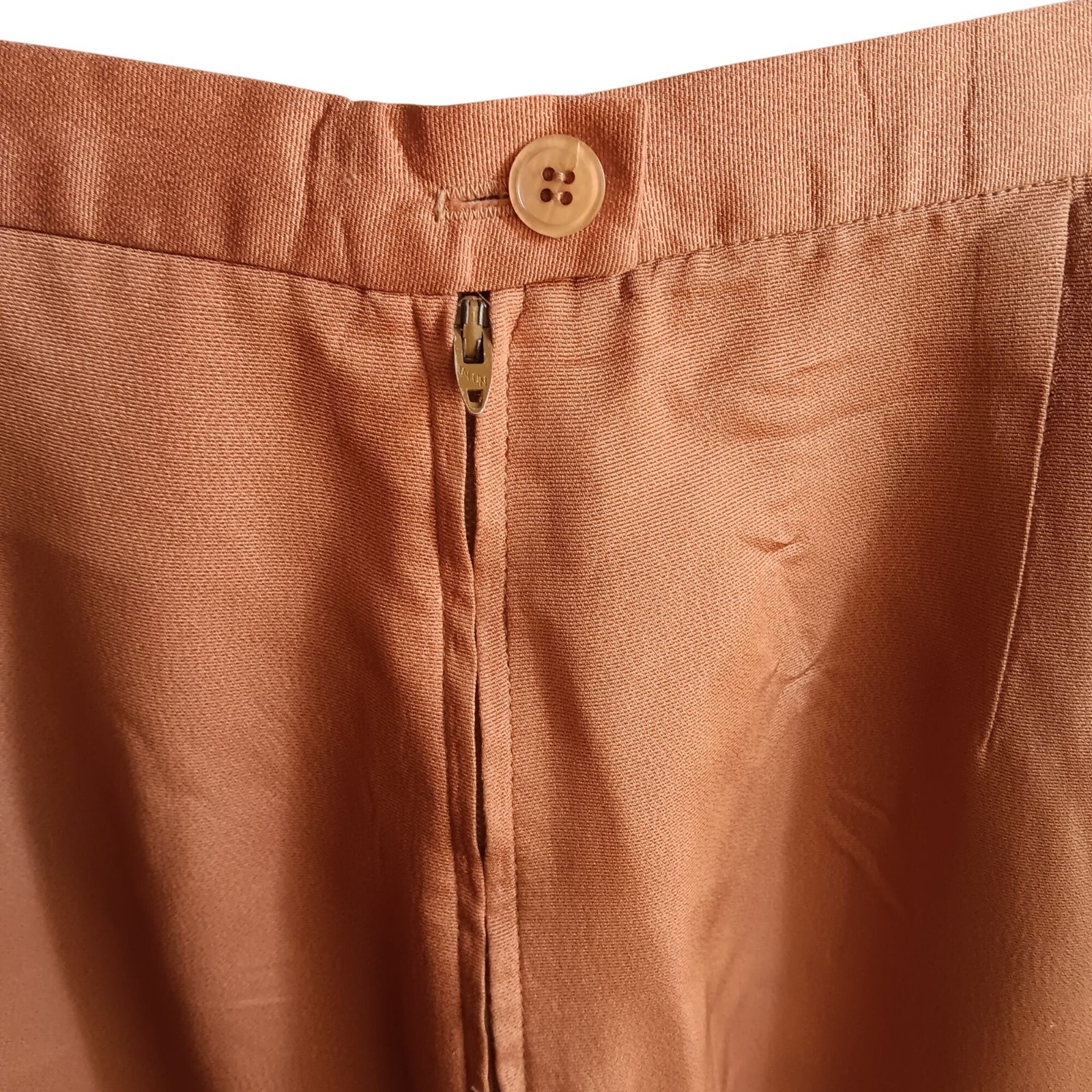 Salmon Pink Vintage Womens Pants 10 27×30 John Meyer 1960’s Shiny Pleated