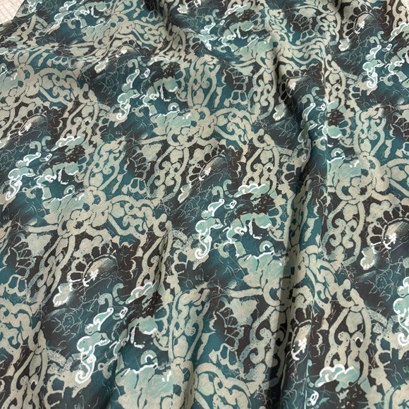 Vintage Cato Boho green abstract purring skirt