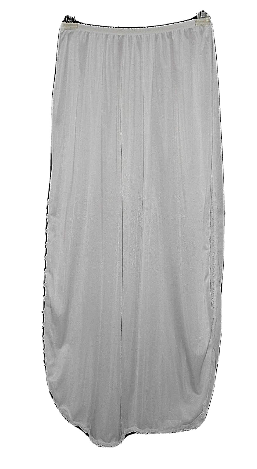 vintage, Half Slip, Shadowline, white Lace Nylon long mint S/34