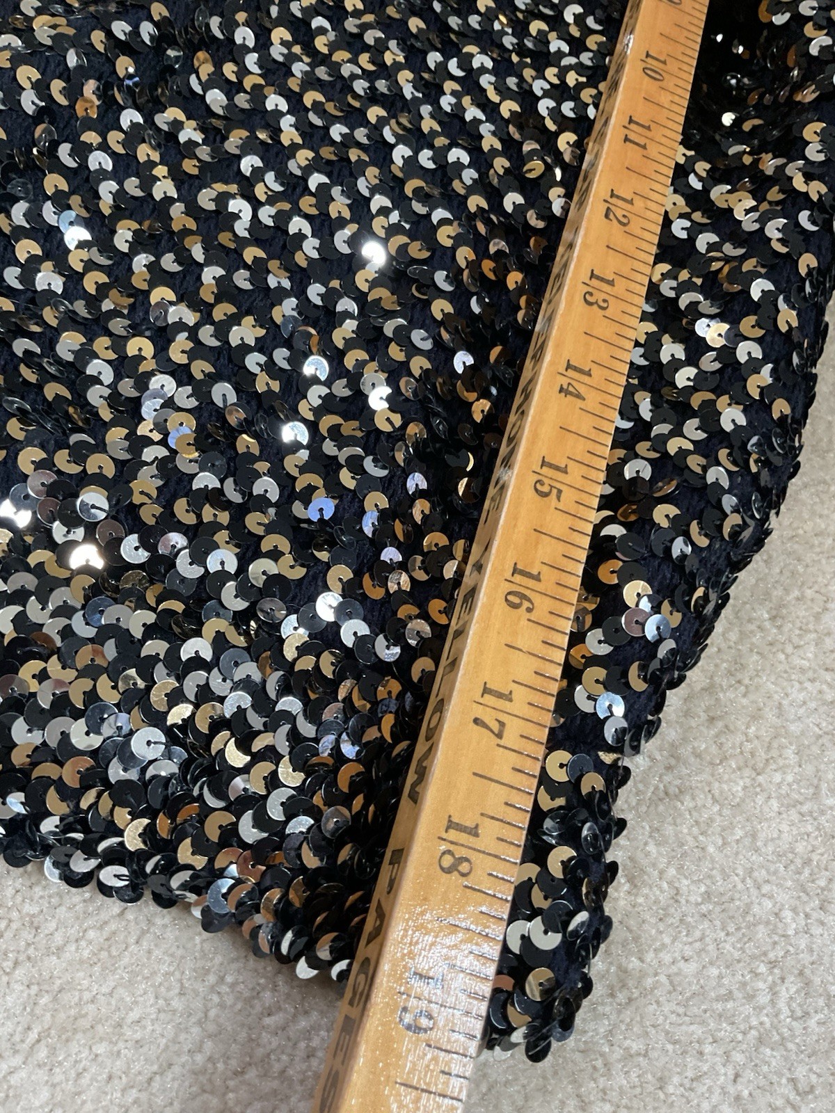 Vintage CREATIONS III Silver Gold Sequin Cowl Neck Tank Top Made In New York USA