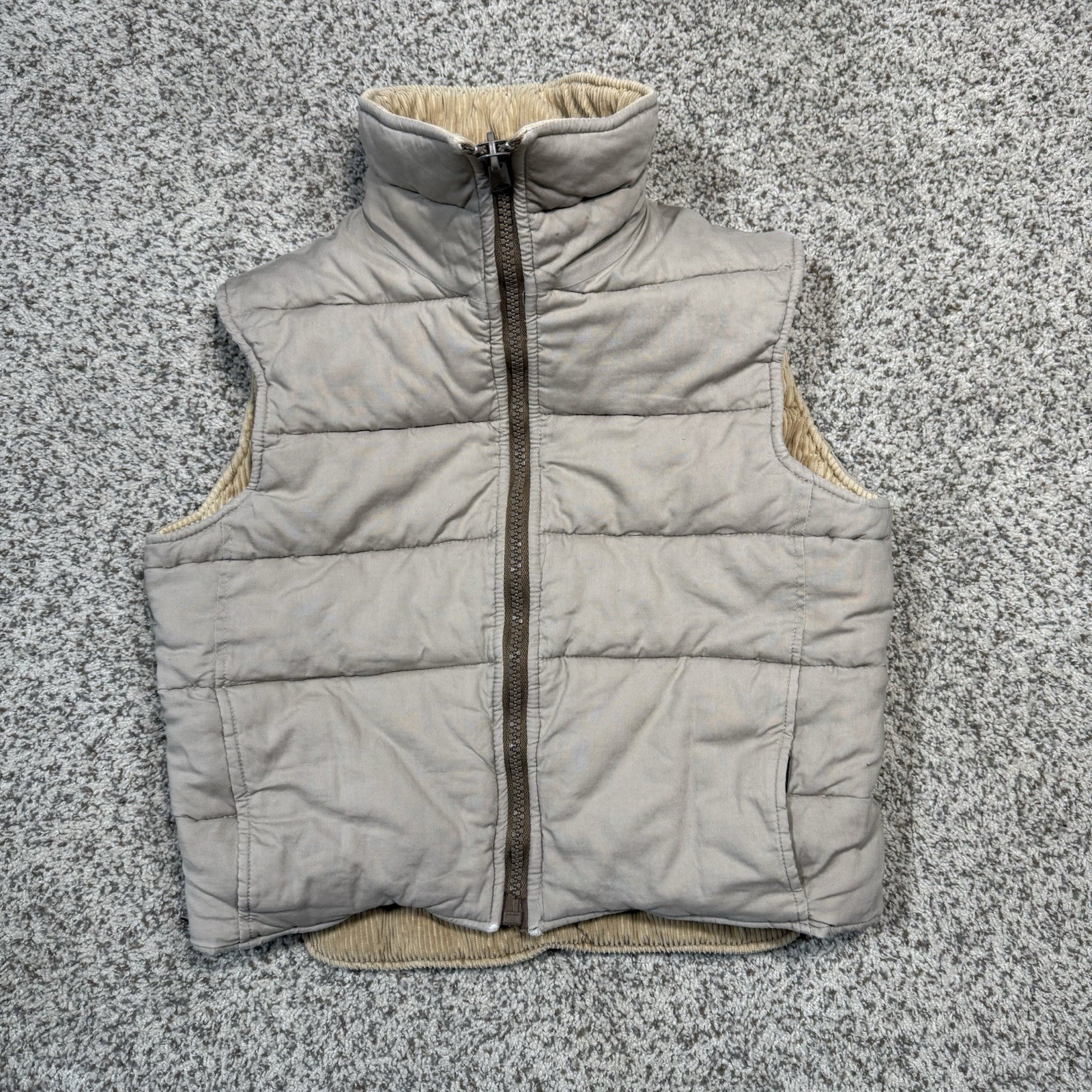 Vintage 80s The Limited Ski Wear Reversible Corduroy Puffer Vest Womens L