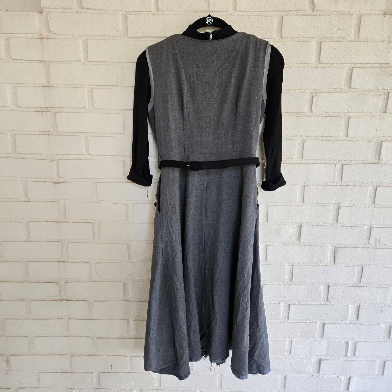 Vintage 1940s Fitted grey and black dress set