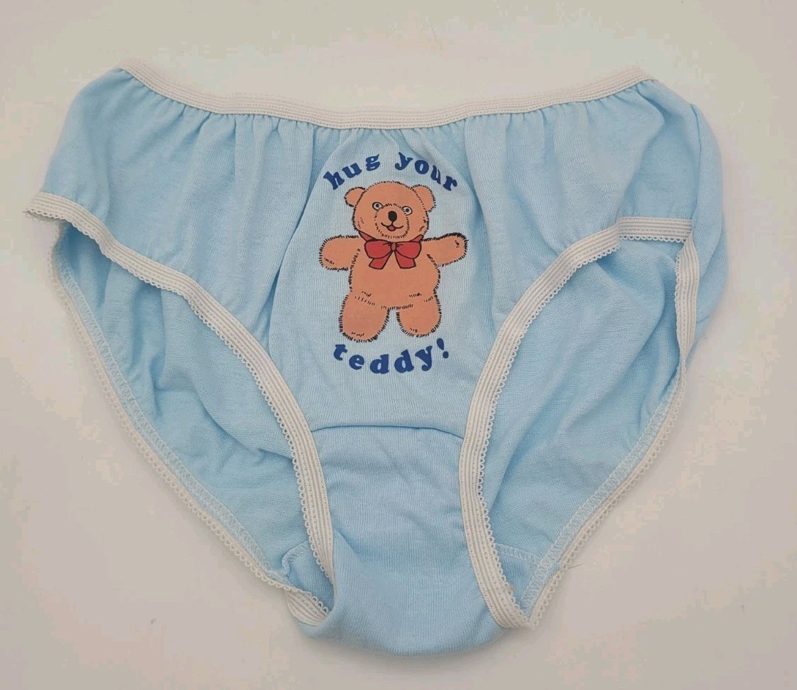 Vintage Inner World Teddy Bear Panties ABDL Hug Your Teddy Kitschy 90s