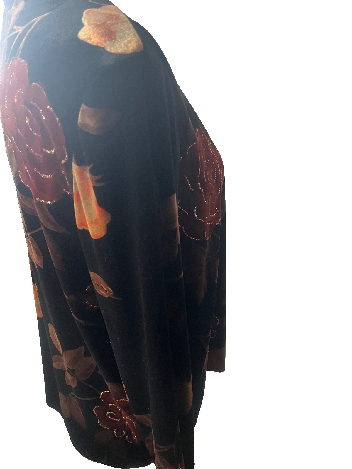 Jeffery & Dara Evenings VTG Women’s 16 Open Floral Velvet USA Jacket Cardigan