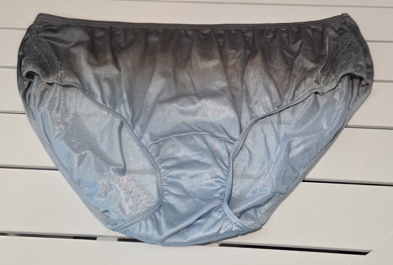 Shadowline 11182 Bikini Panty Nylon Lace Lot Of 5 Pink Gray Blue All Sz 10/3XL