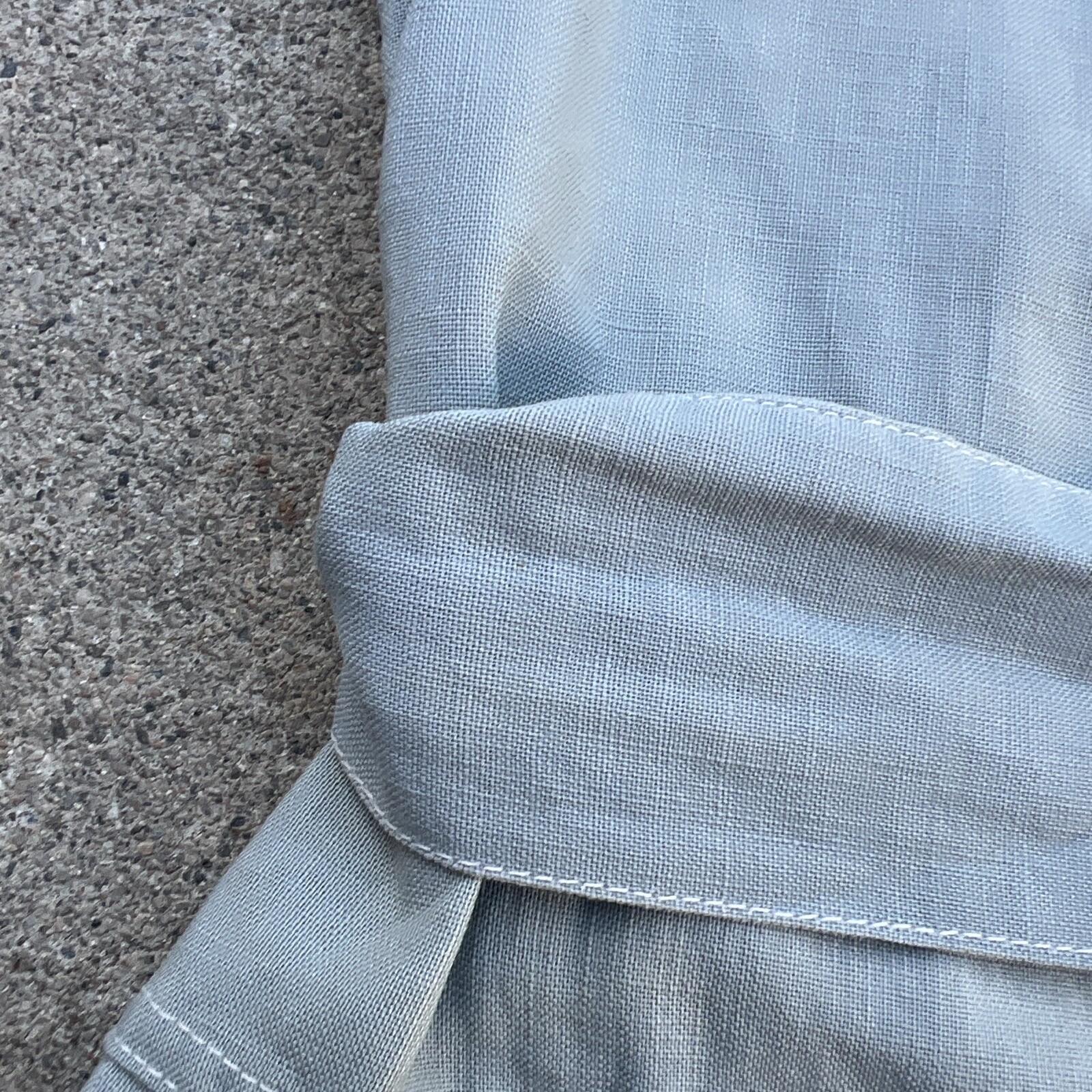 Vintage 1930s Blue Chambray Cotton Jumpsuit Playsuit Gym Outfit Romper Red Trim