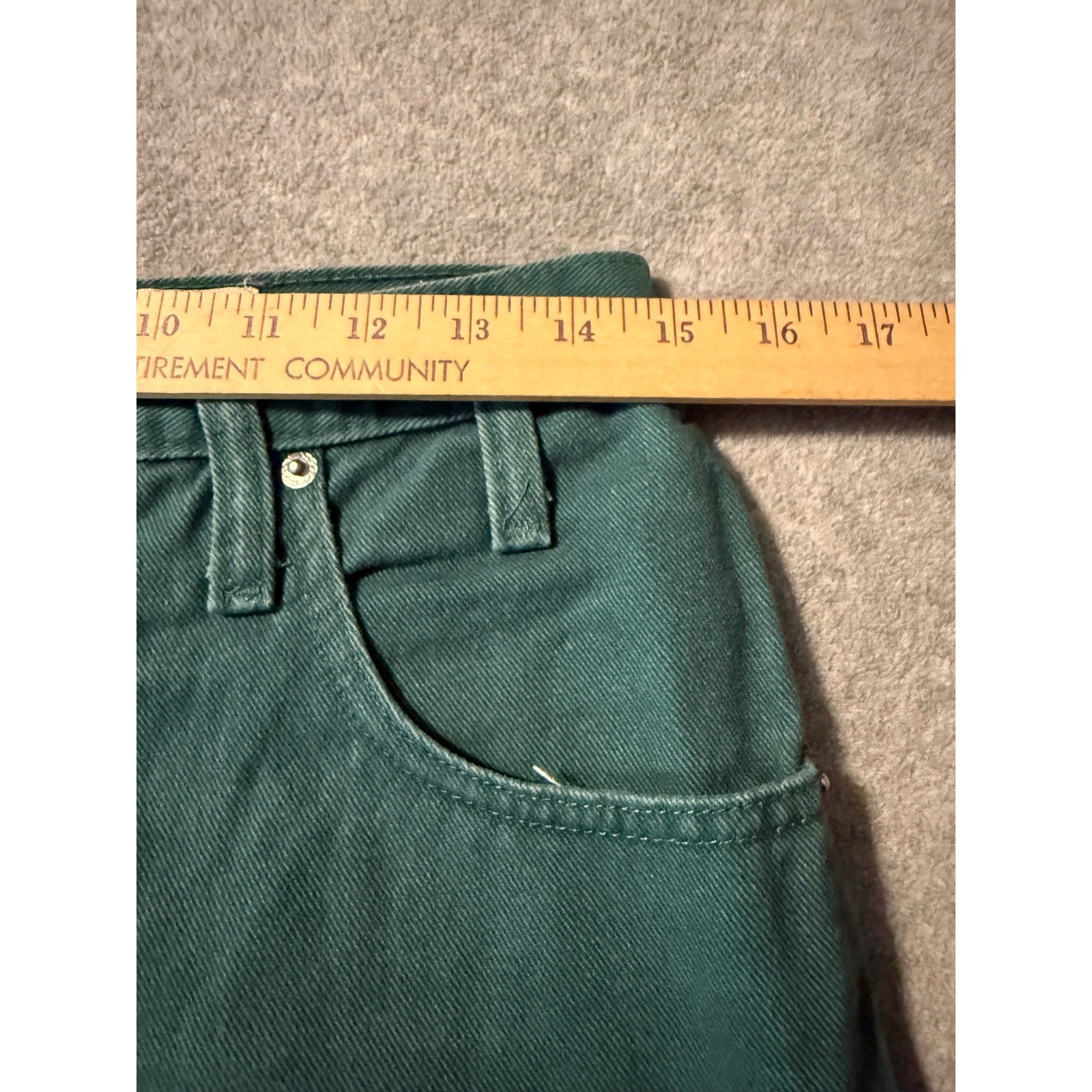 Vintage Sasson High Waisted Button Fly Green Mom Jeans 80s 90s Y2K Women’s 14