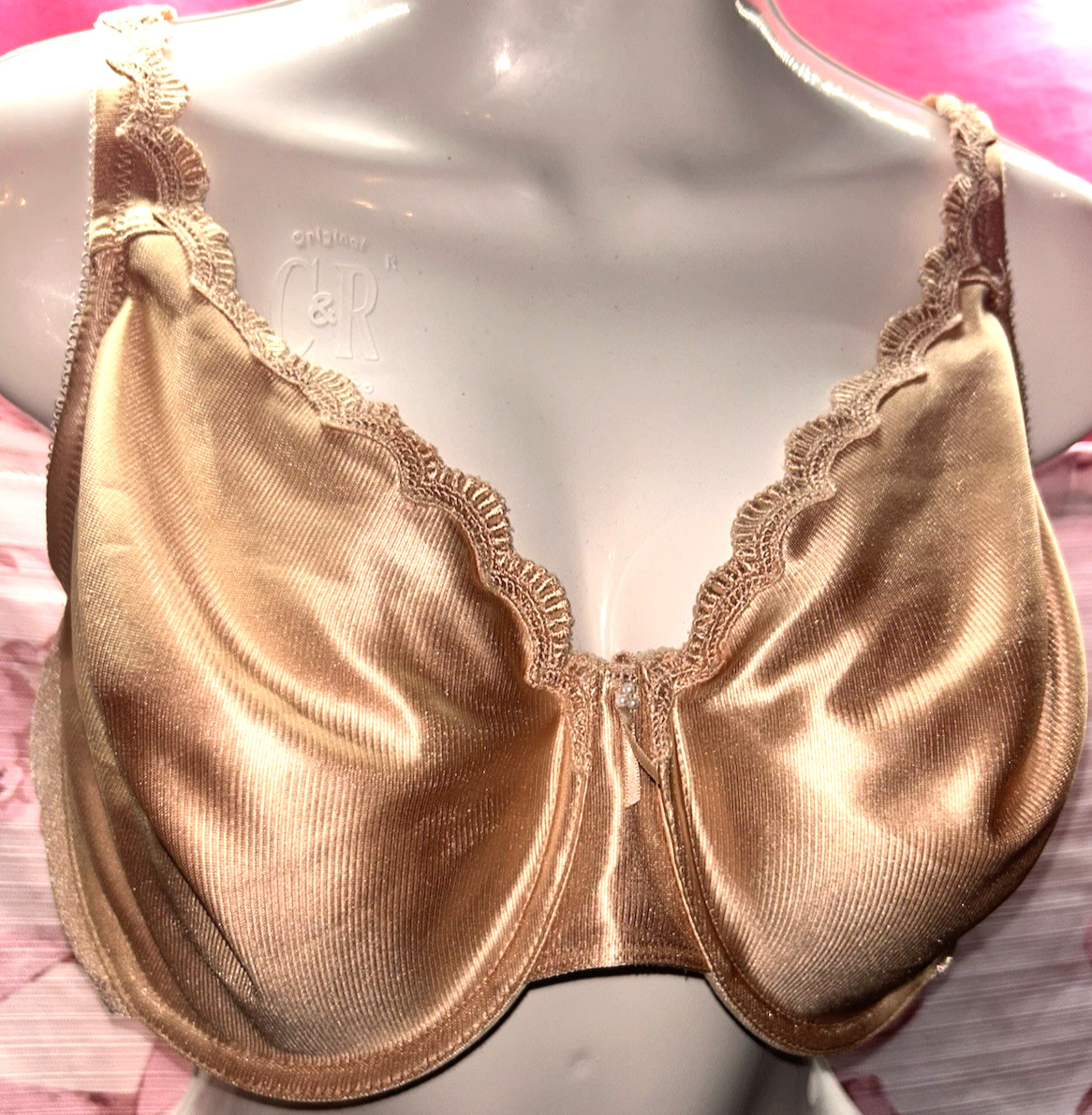 Wacoal Vintage 85105 Full Figure Underwire Full Coverage Nude Bra 36DD