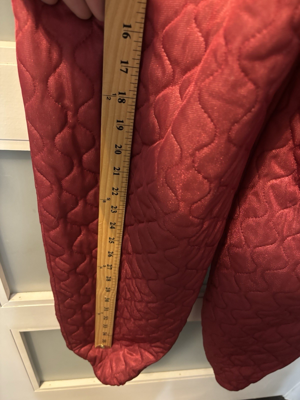 Vintage Red Quilted Pajama Jumpsuit Sz 12 Granny Prairie Winter Core USA
