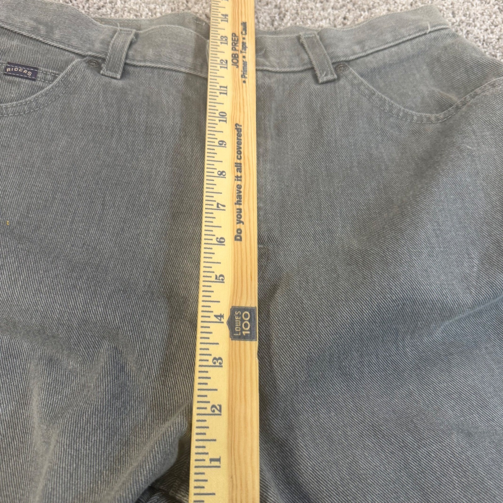 Vintage Lee Riders Gray High Waisted Mom Jeans Tapered Leg Made in USA 30
