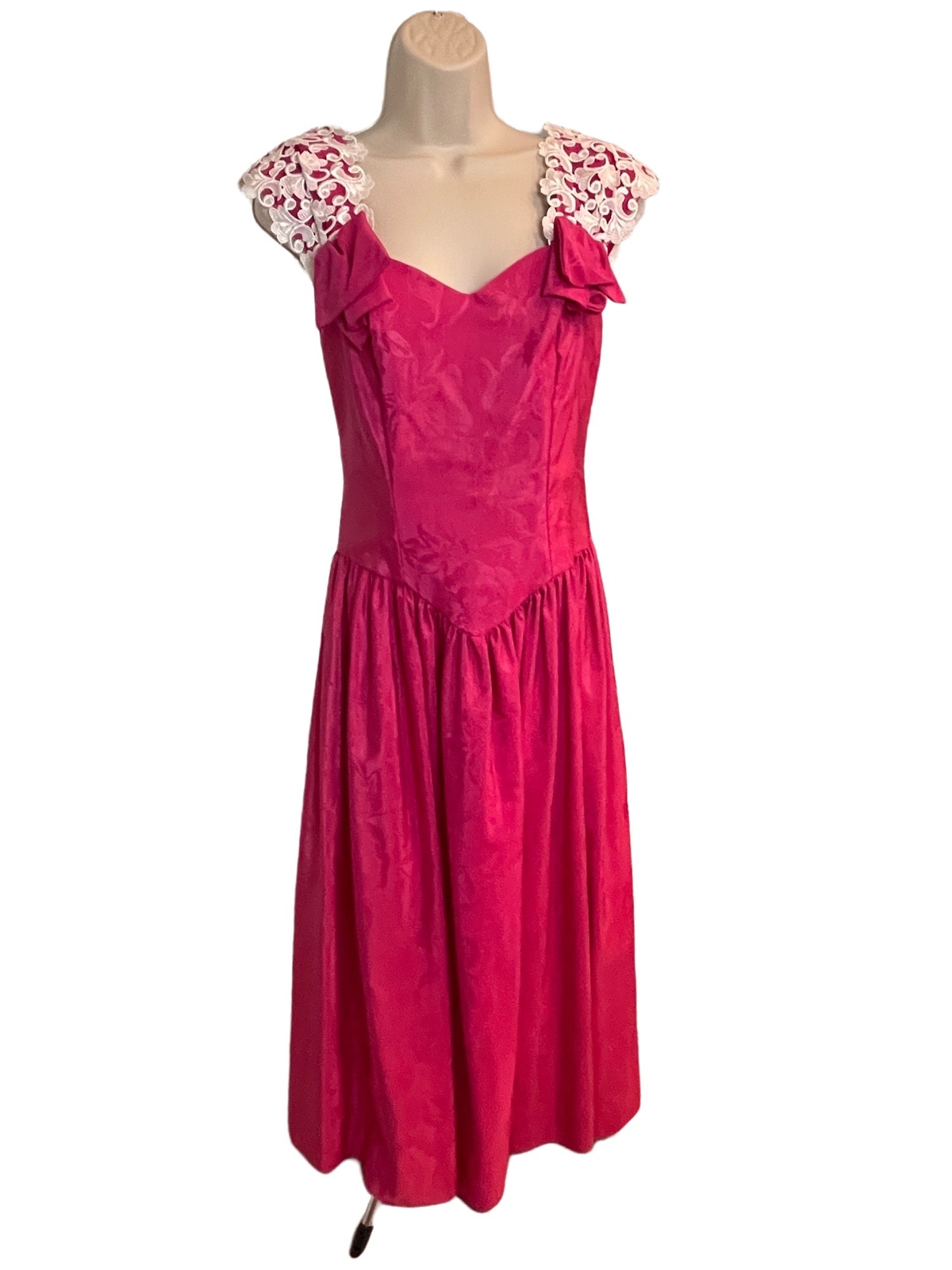 Dance Allure Vintage 1980s Made in the USA Pink Party Formal Prom Dress Sz 10