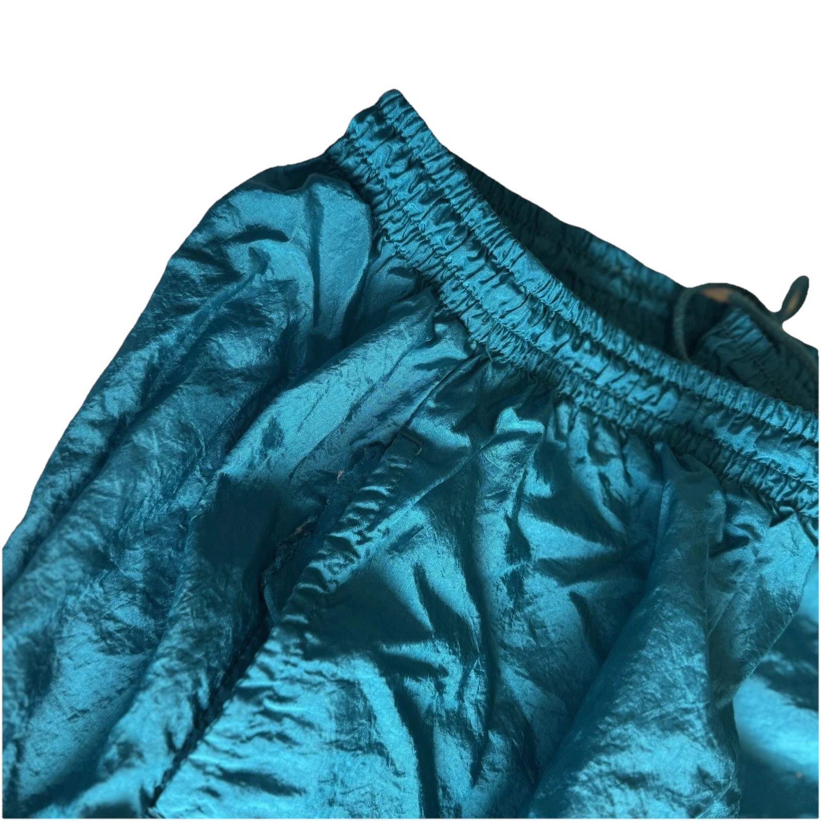 Vintage Women’s Satin Track Suit Blue Sz. M. Jacket & Pants, Nylon 80’s-90’s Y2K