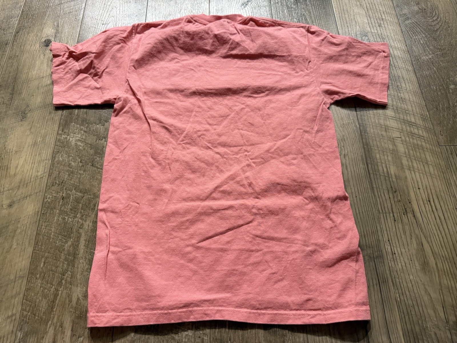 Vintage Anvil Butterfly Stamp T Shirt Medium Coral Pink Cottagecore Nature Tee