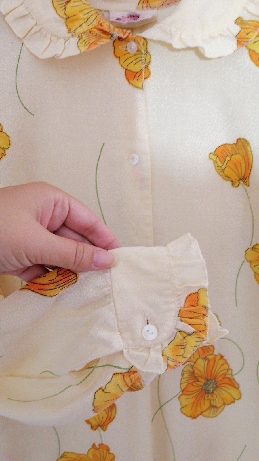 Vintage 70’/ ’80 Beldona Floral House Dress Lounge Gown Modal Cotton EU 40