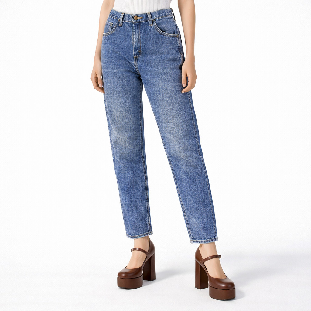 90s Vintage Womens Rustler Jeans Medium Wash High Waist Straight Leg Denim M 10