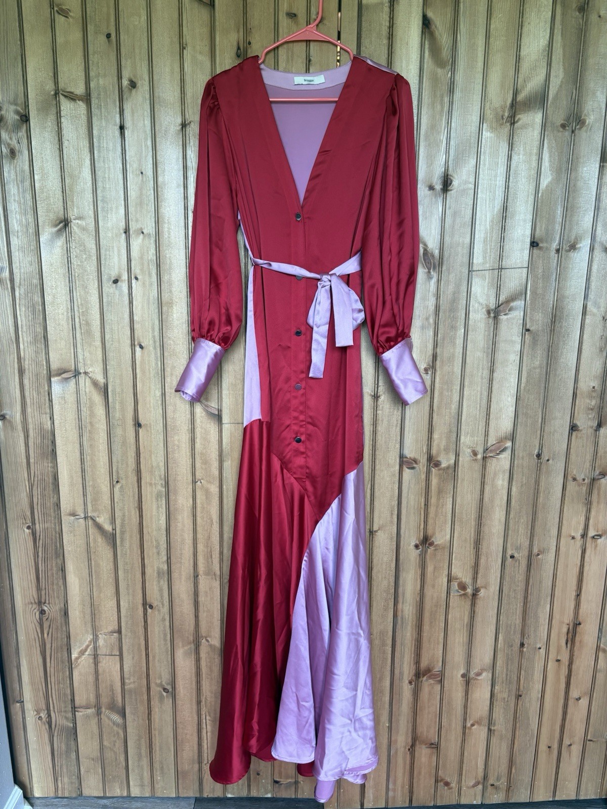 HTF Gorgeous, Red & Pink Color Blocked Brogger Dress In Size Xs