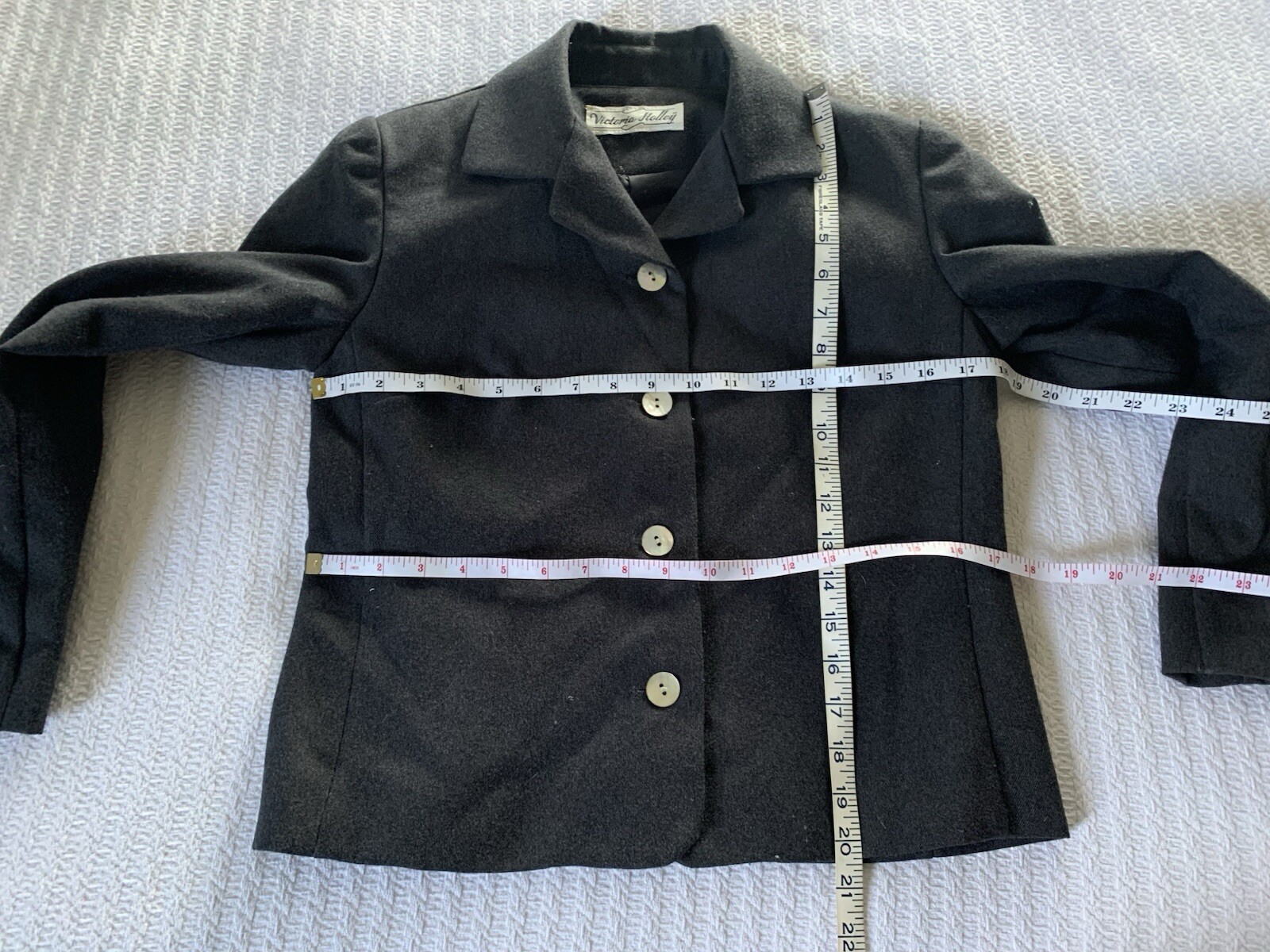 Vintage 80s 90s Cropped Grey Wool Blazer Tailored Minimalist Menswear Inspired