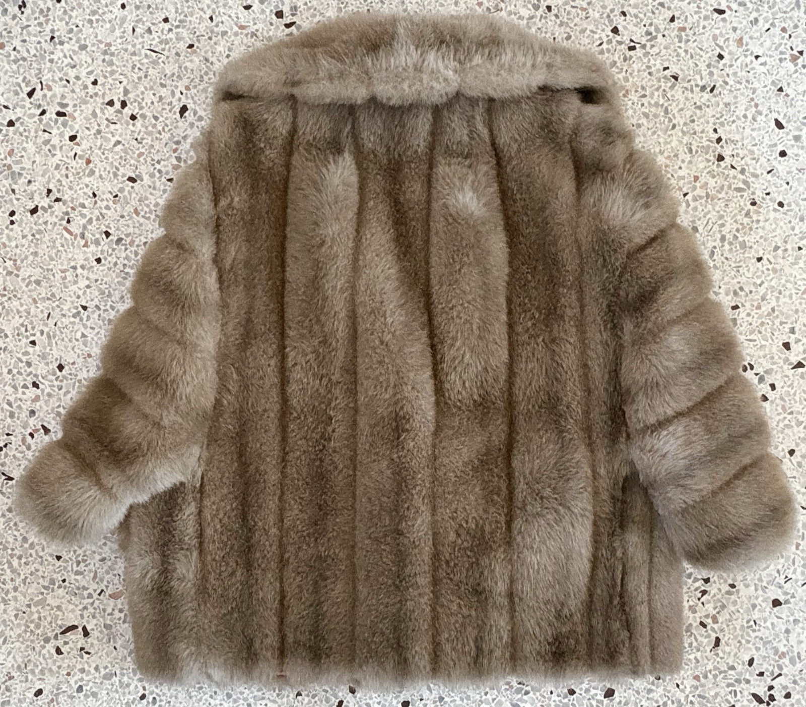 Vintage 1960s Sears Faux Lynx Fur Wrap Stole Shawl Lined Ex Condition