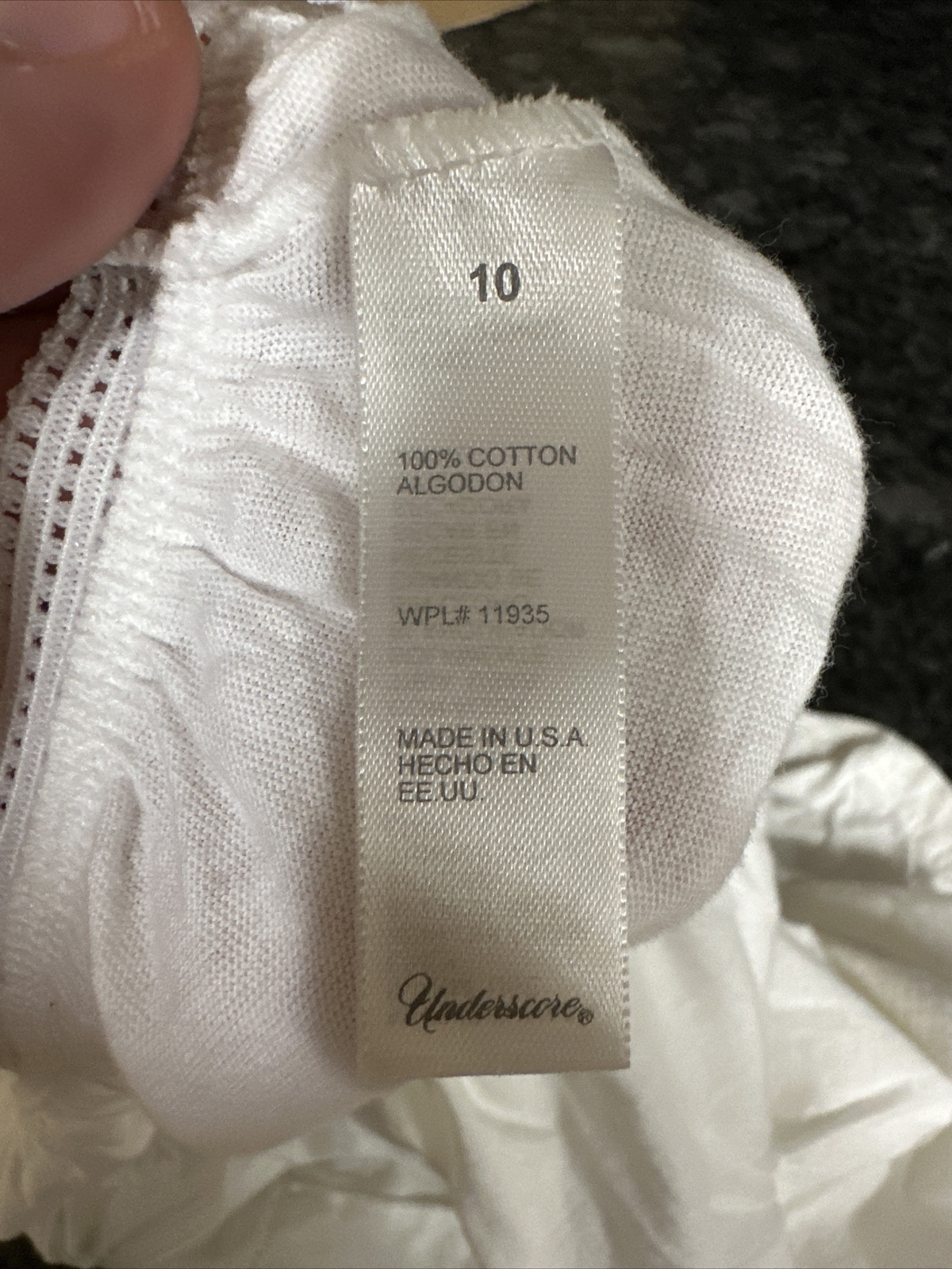 3 Vintage Underscore Flare Hemmed Legs White Cotton Panties Briefs Size 10