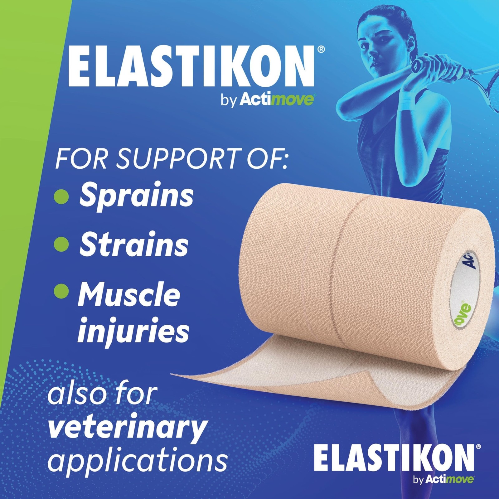 Elastikon by Actimove Cotton Elastic Tape 4 in x 2.5 yd 6 Rolls 73080-21