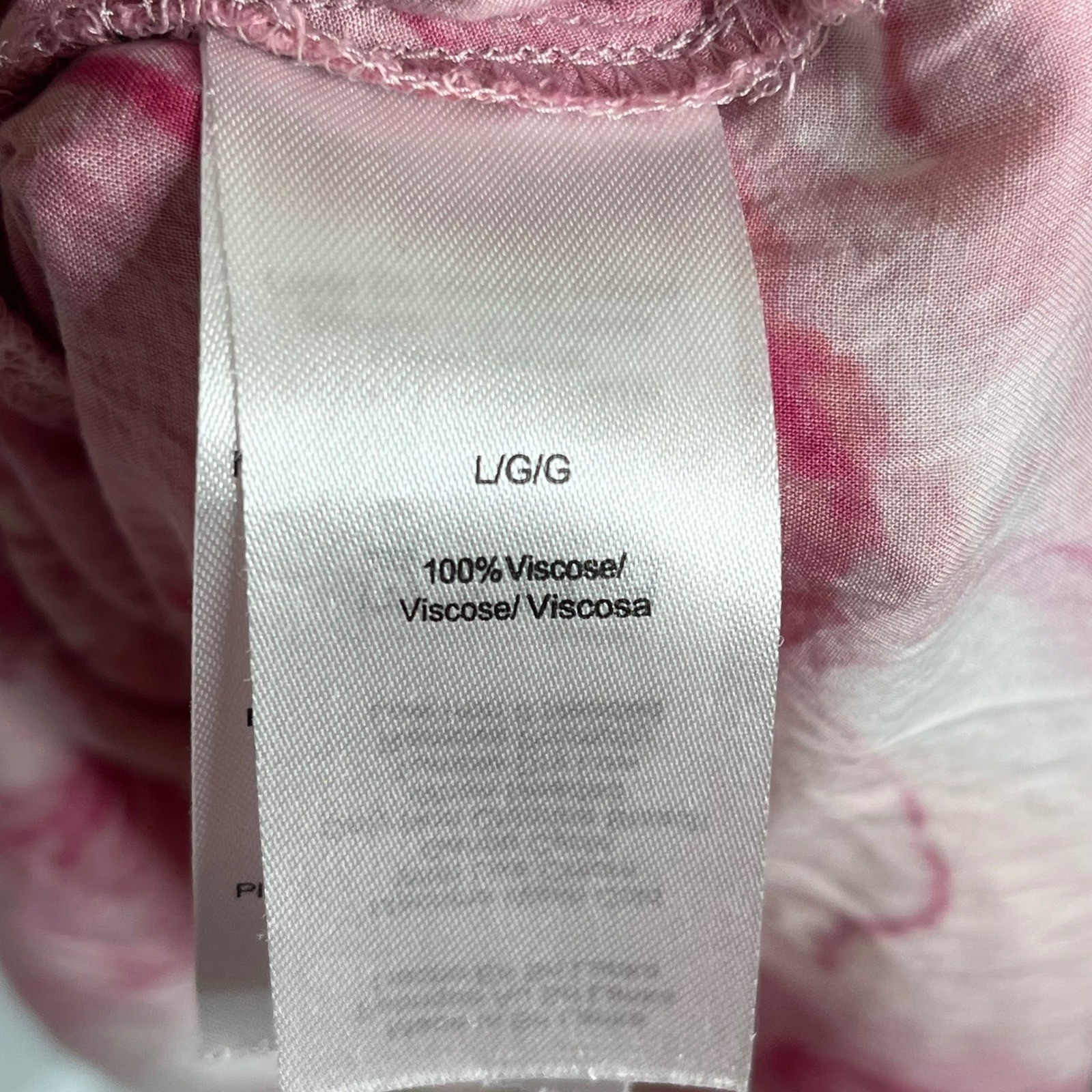 Vintage Donna Karan Pink Watercolor Maxi Dress Sleepwear Large