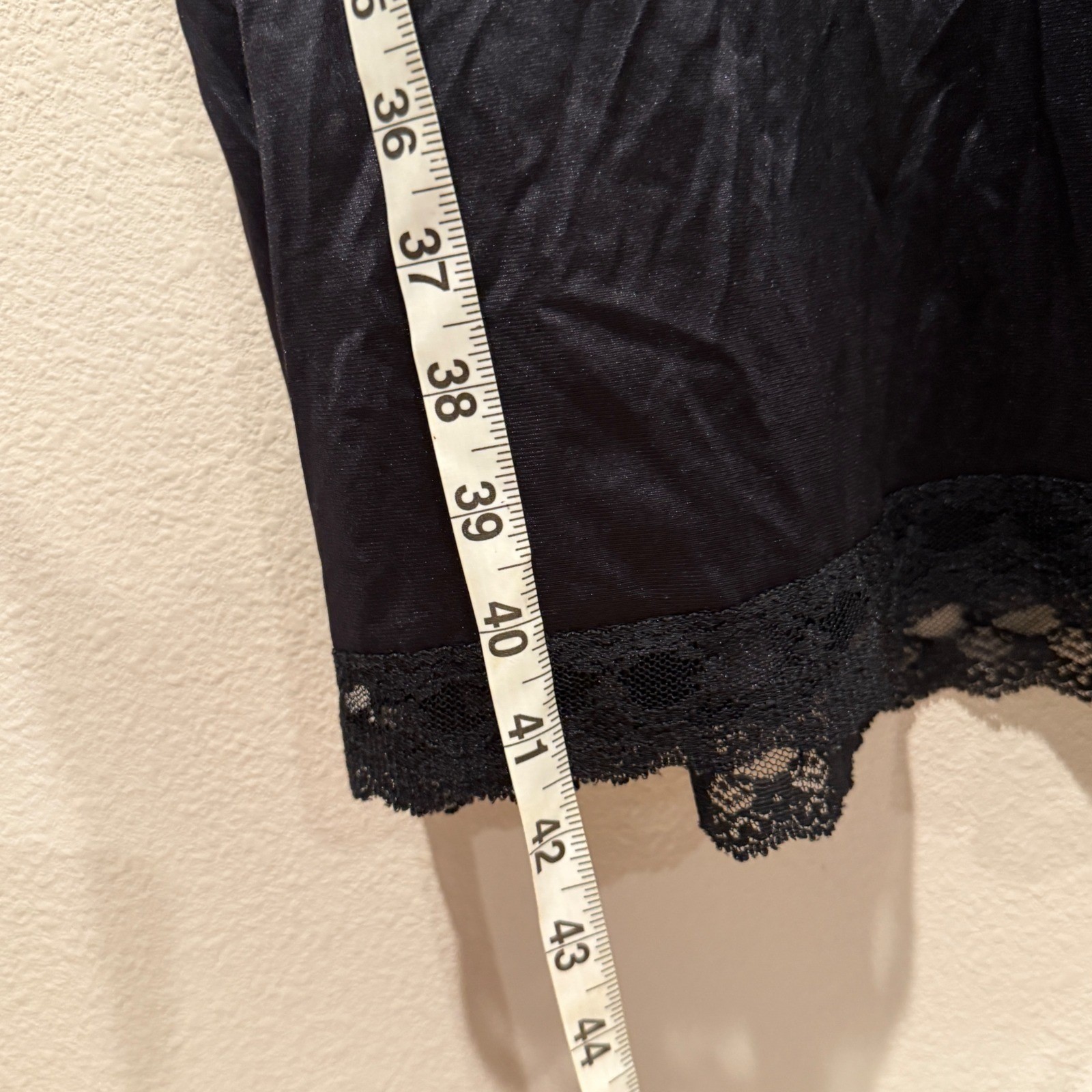 SARAH SMITH Women Slip Dress Vintage Lace Trim Two Tone Lingerie Size 40