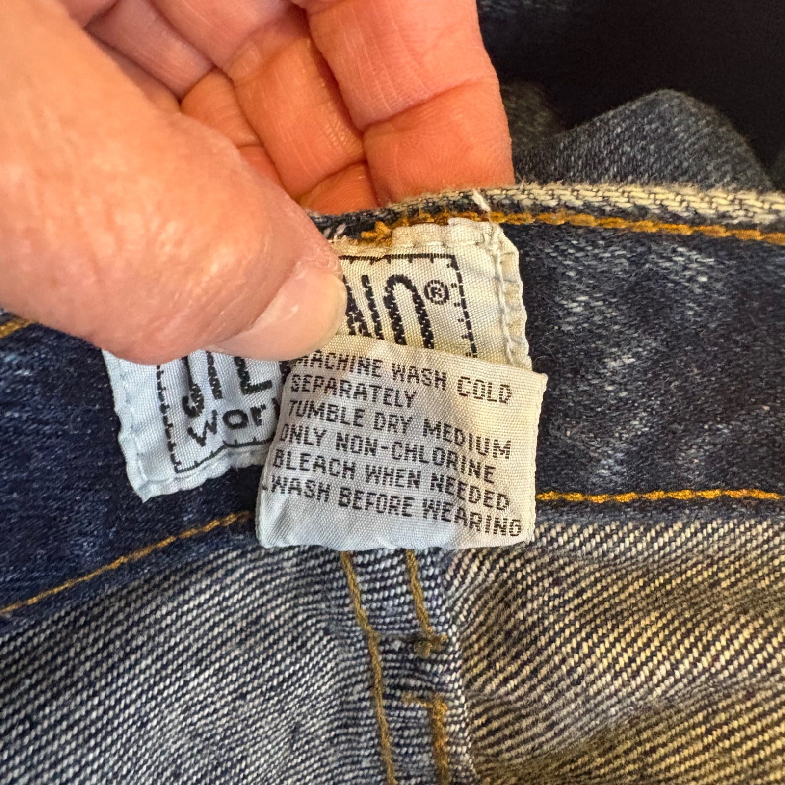 Stefano World Wide Vintage 90s High Waisted Mom Jeans Dark Wash Tapered Size 18