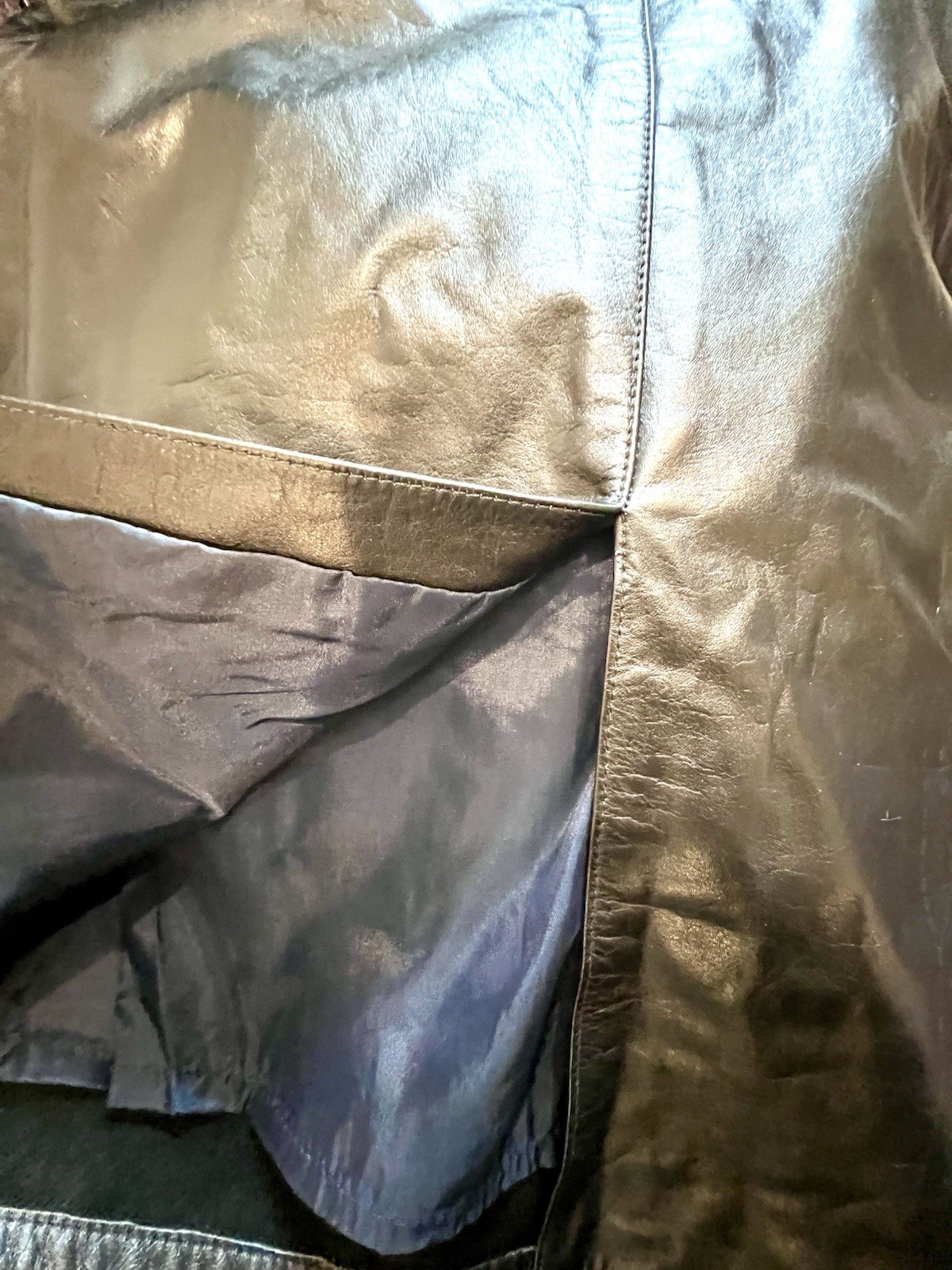 Vintage 80s Black Leather Pencil Skirt High Waist Size 3/4 XS S Bolivia Retro