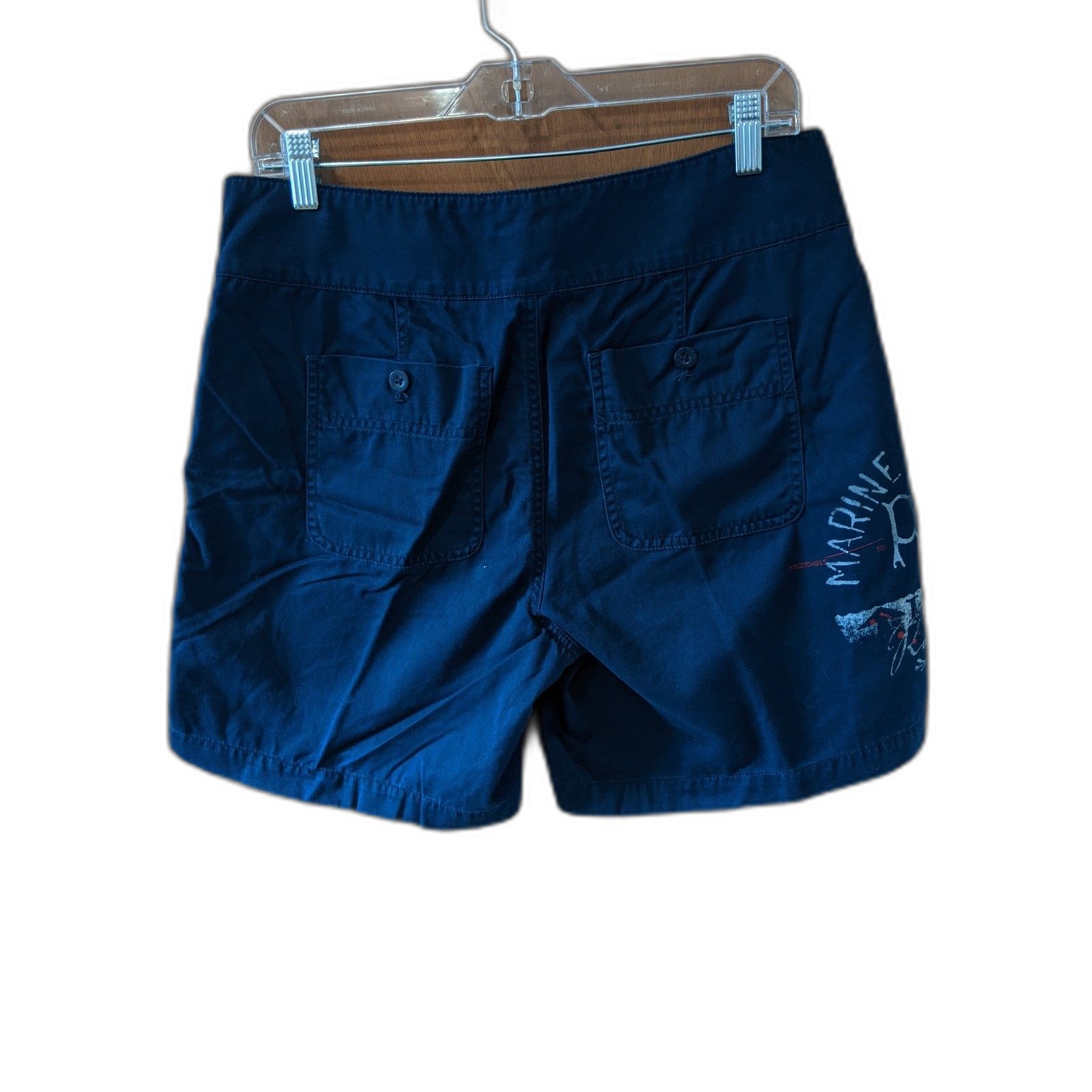 Ralph Lauren Shorts Blue Sailing Graphic Sailor Side Button Vintage Y2K Preppy 8