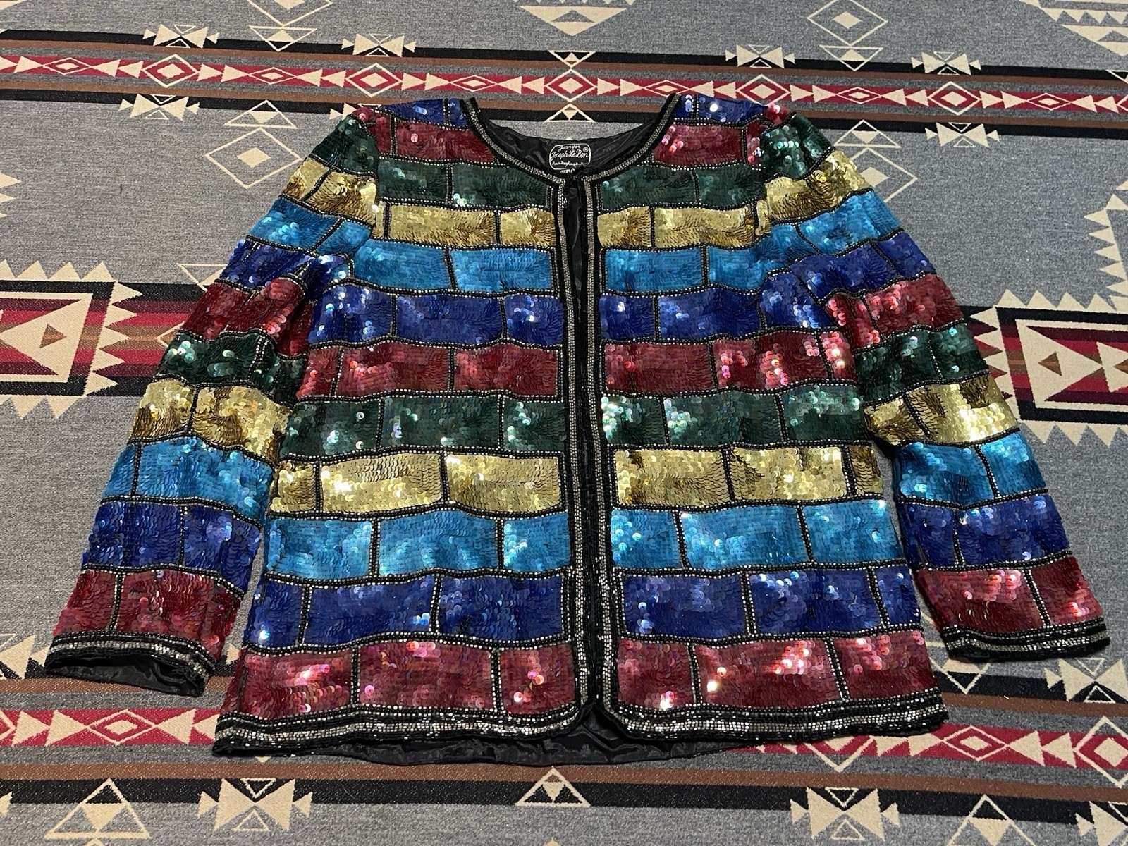 Vintage Jean for Joseph Le Bon Sequin Silk Jacket Women’s M T3